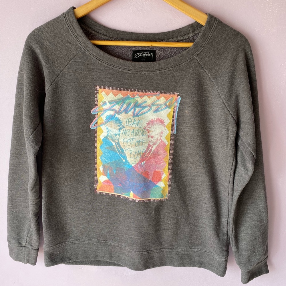 STUSSY XS Scoop Neck in grey